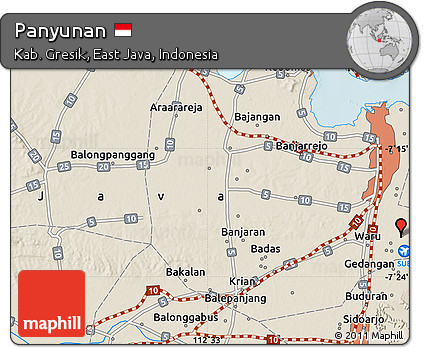 Shaded Relief Map of Panyunan