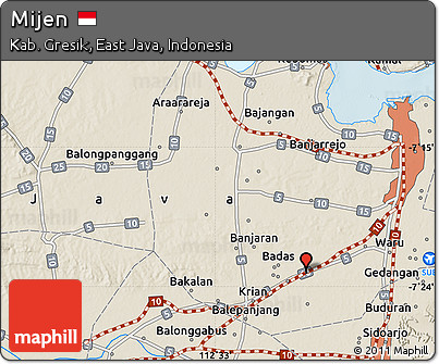 Shaded Relief Map of Mijen