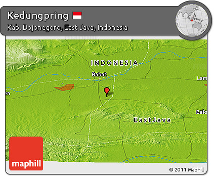 Physical Panoramic Map of Kedungpring