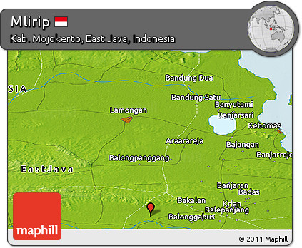 Physical Panoramic Map of Mlirip