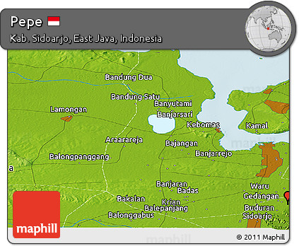 Physical Panoramic Map of Pepe
