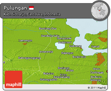 Physical Panoramic Map of Pulungan