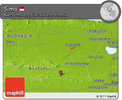 Physical Panoramic Map of Simo