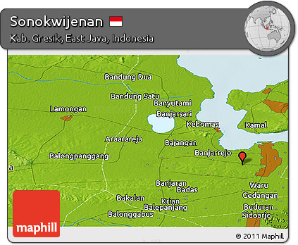 Physical Panoramic Map of Sonokwijenan