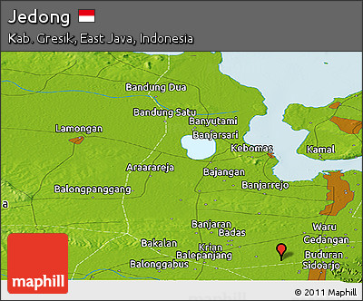 Physical Panoramic Map of Jedong