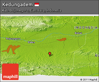 Physical Panoramic Map of Kedungadem