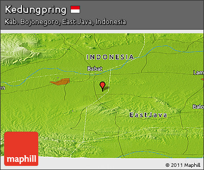 Physical Panoramic Map of Kedungpring