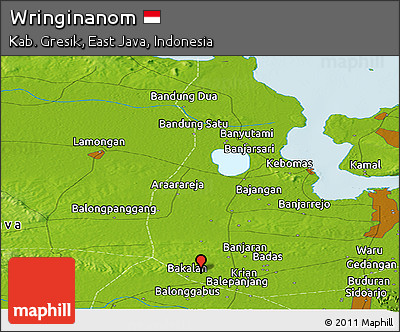 Physical Panoramic Map of Wringinanom