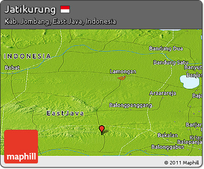 Physical Panoramic Map of Jatikurung