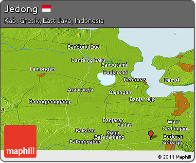 Physical Panoramic Map of Jedong