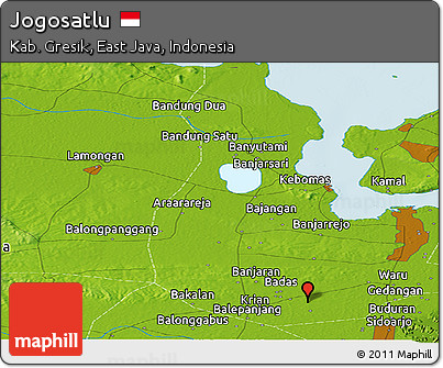 Physical Panoramic Map of Jogosatlu