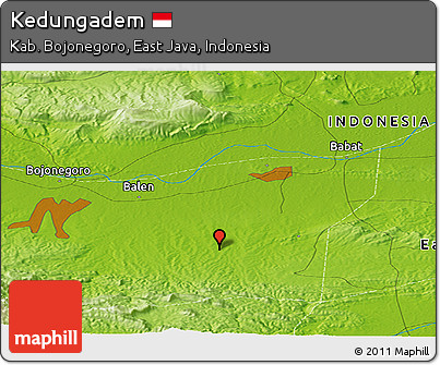 Physical Panoramic Map of Kedungadem
