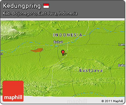Physical Panoramic Map of Kedungpring