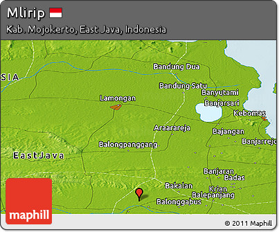 Physical Panoramic Map of Mlirip