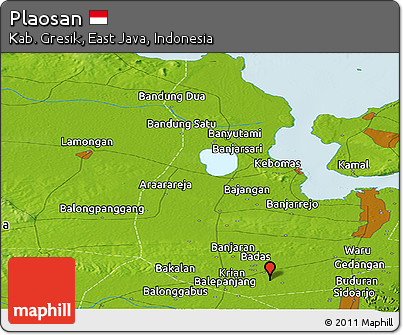 Physical Panoramic Map of Plaosan