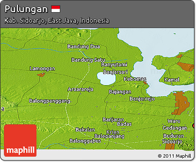 Physical Panoramic Map of Pulungan