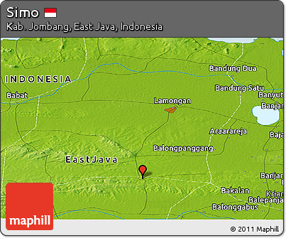 Physical Panoramic Map of Simo