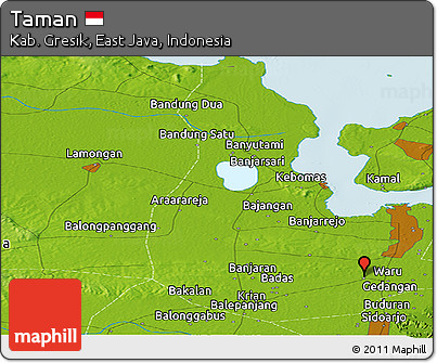 Physical Panoramic Map of Taman
