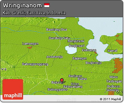 Physical Panoramic Map of Wringinanom