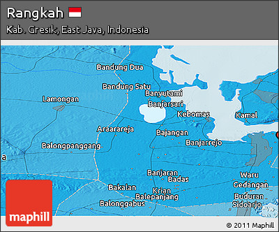 Political Panoramic Map of Rangkah