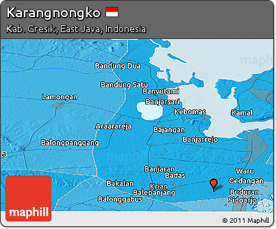 Political Panoramic Map of Karangnongko