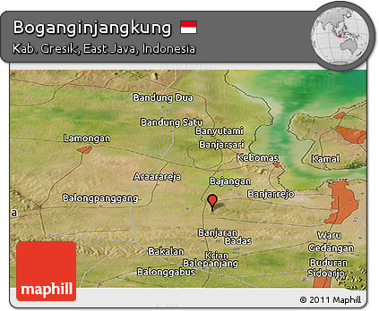 Satellite Panoramic Map of Boganginjangkung