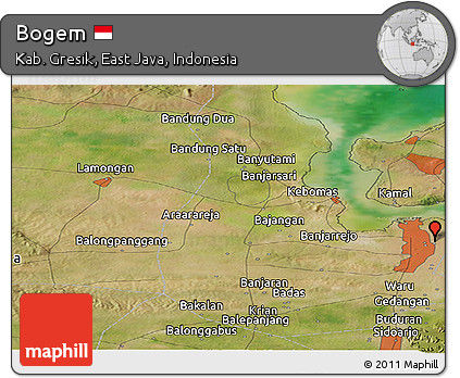 Satellite Panoramic Map of Bogem
