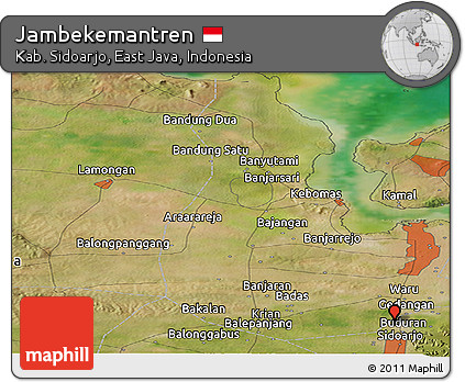 Satellite Panoramic Map of Jambekemantren