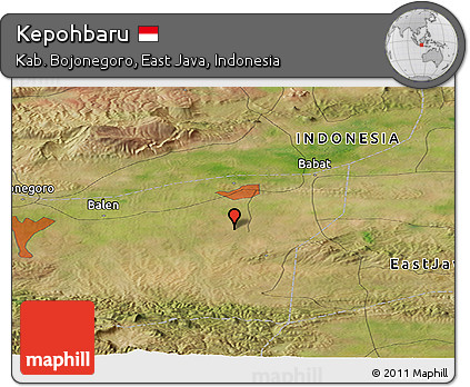 Satellite Panoramic Map of Kepohbaru