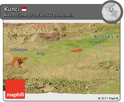 Satellite Panoramic Map of Kunci