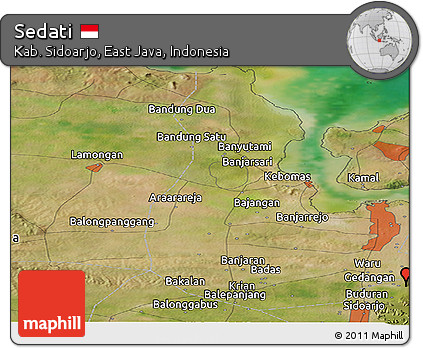 Satellite Panoramic Map of Sedati
