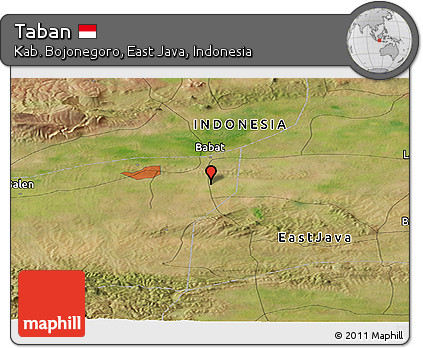 Satellite Panoramic Map of Taban