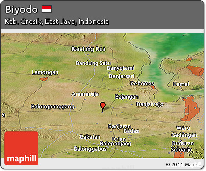 Satellite Panoramic Map of Biyodo