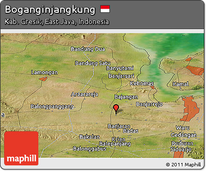 Satellite Panoramic Map of Boganginjangkung