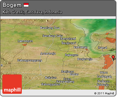 Satellite Panoramic Map of Bogem