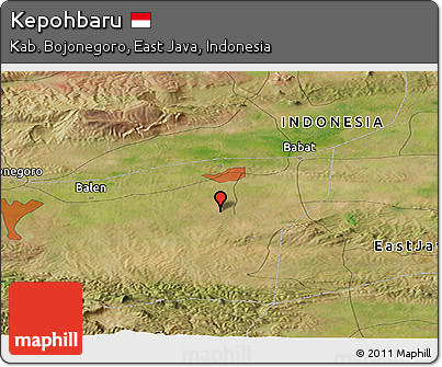 Satellite Panoramic Map of Kepohbaru