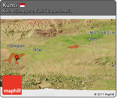 Satellite Panoramic Map of Kunci