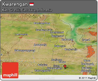 Satellite Panoramic Map of Kwarengan