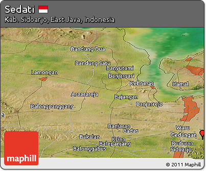 Satellite Panoramic Map of Sedati