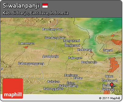 Satellite Panoramic Map of Siwalanpanji