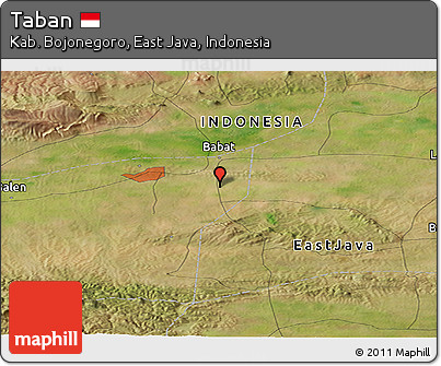 Satellite Panoramic Map of Taban