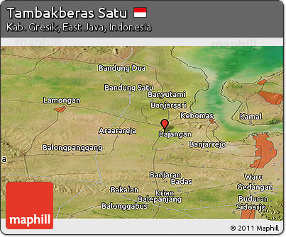 Satellite Panoramic Map of Tambakberas Satu