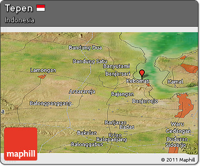 Satellite Panoramic Map of Tepen