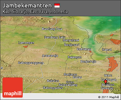 Satellite Panoramic Map of Jambekemantren