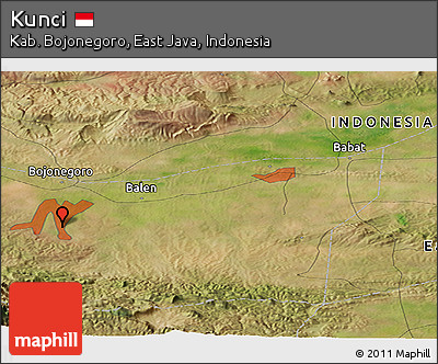 Satellite Panoramic Map of Kunci