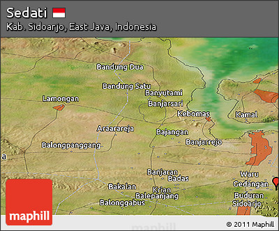 Satellite Panoramic Map of Sedati