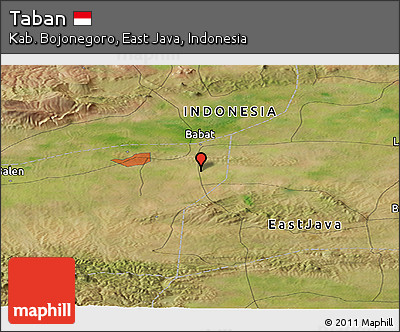 Satellite Panoramic Map of Taban