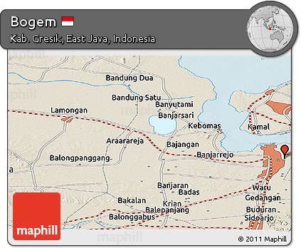 Shaded Relief Panoramic Map of Bogem