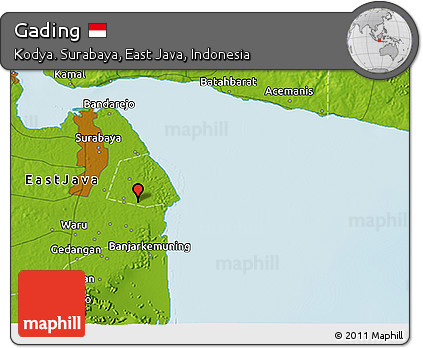 Physical 3D Map of Gading