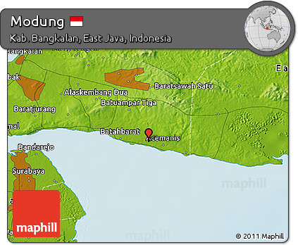 Physical 3D Map of Modung